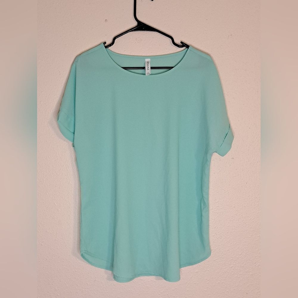 ZENANA short sleeve blouse size L